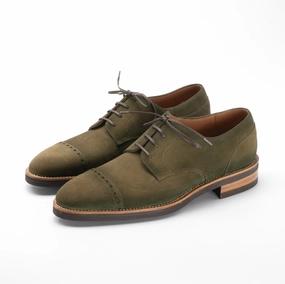 Bernat Brogue Derby Mto - Fern Green Suede Forward-Looking Fit Rhythm Inspired