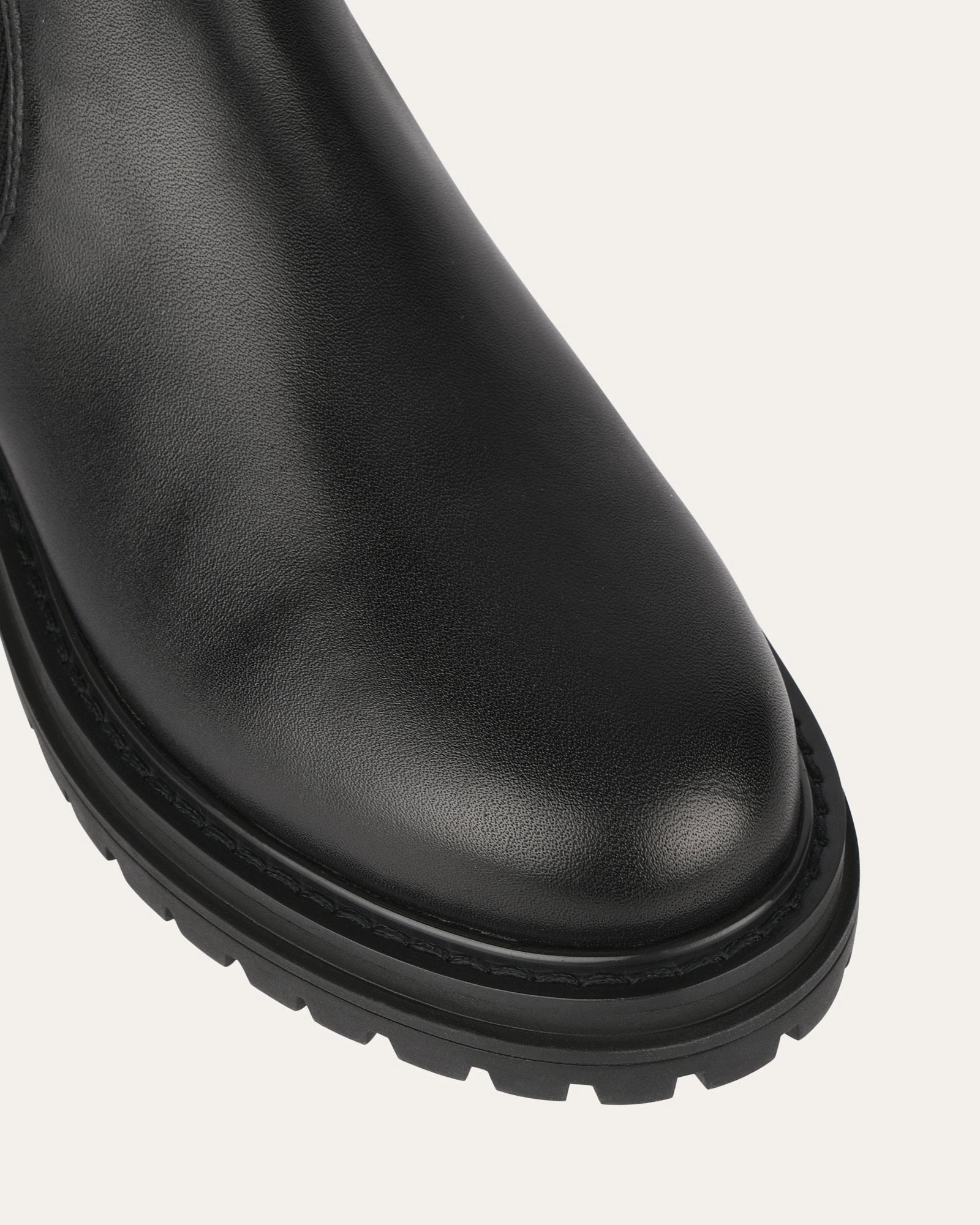 Bertie Flat Ankle Boots Black Leather Future-Neutral