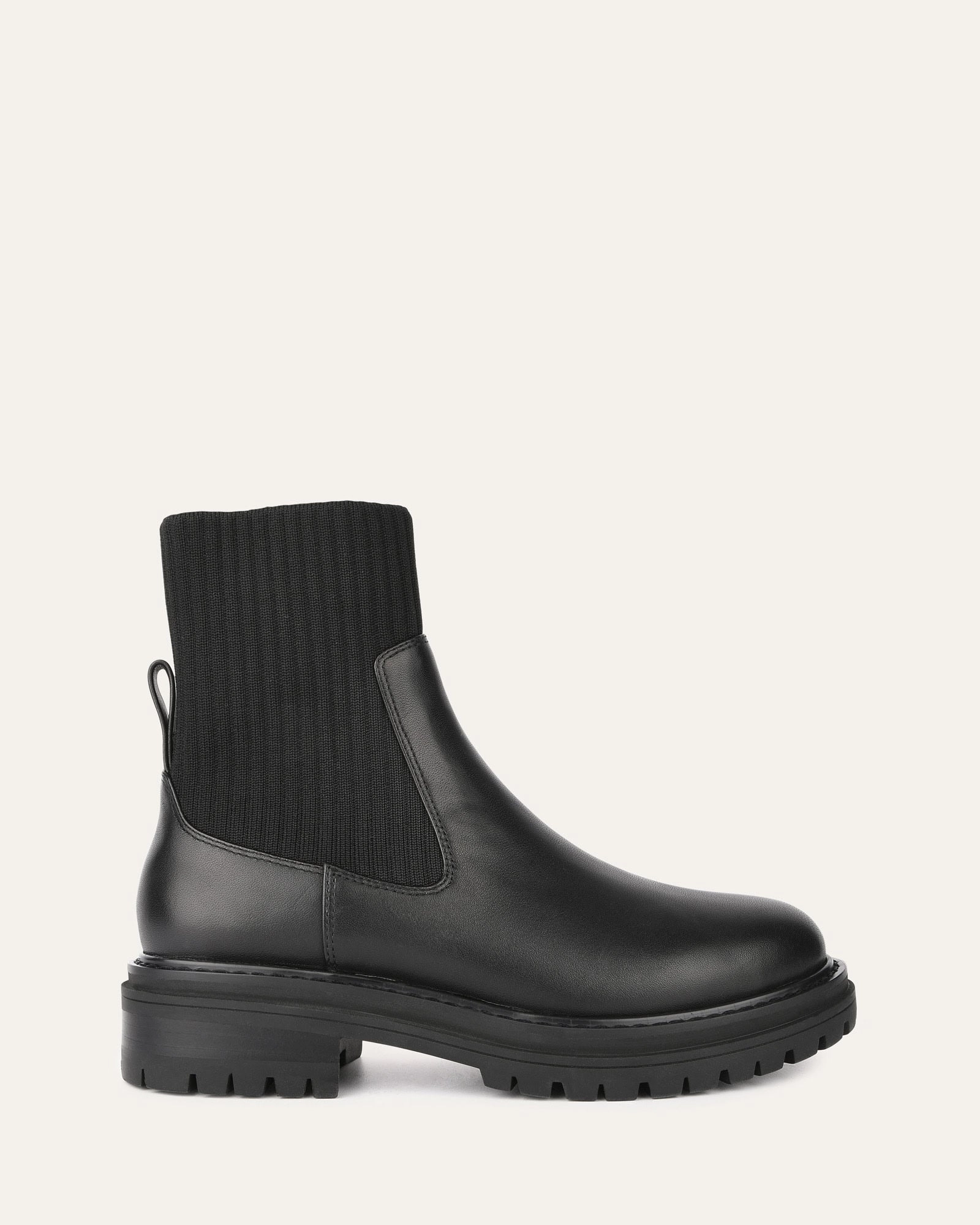 Everyday Core Versatile Pulse Bertie Flat Ankle Boots Black Leather