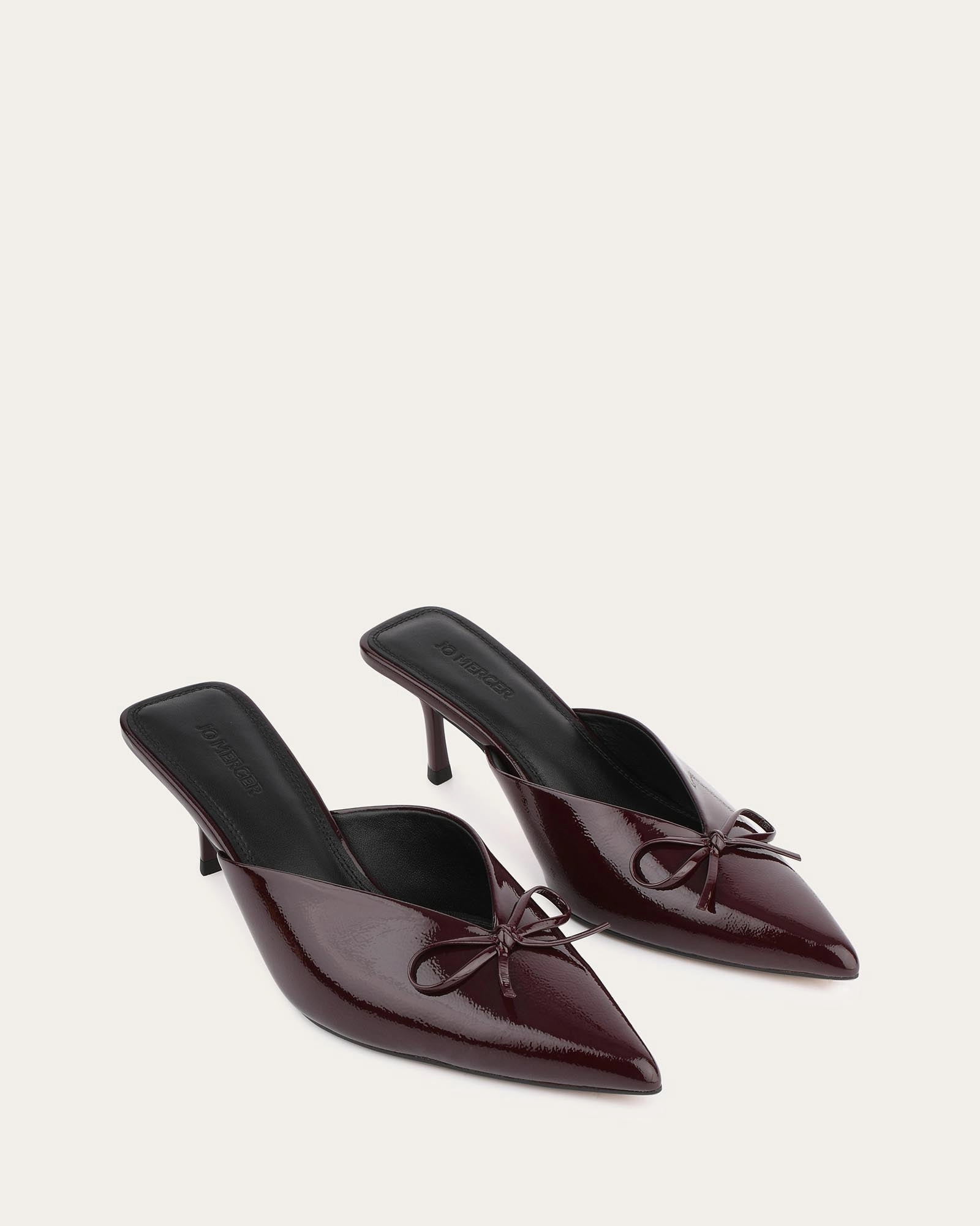 Functional Aesthetic Move-Fit Betsy Mid Heels Merlot Crinkle Patent
