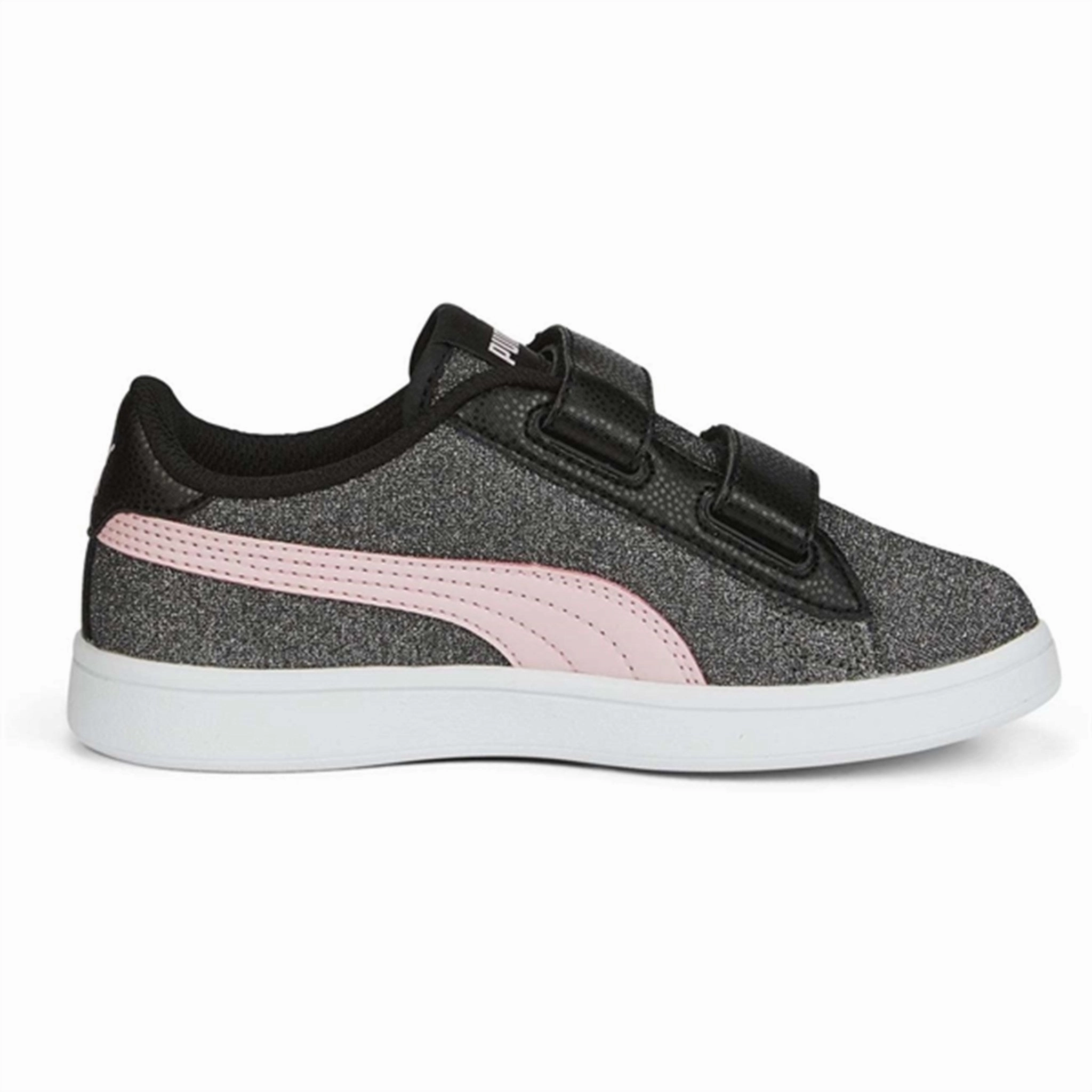 Puma Smash V2 Glitz Glamv Black-Almond Blossom Sneakers Quiet Performance