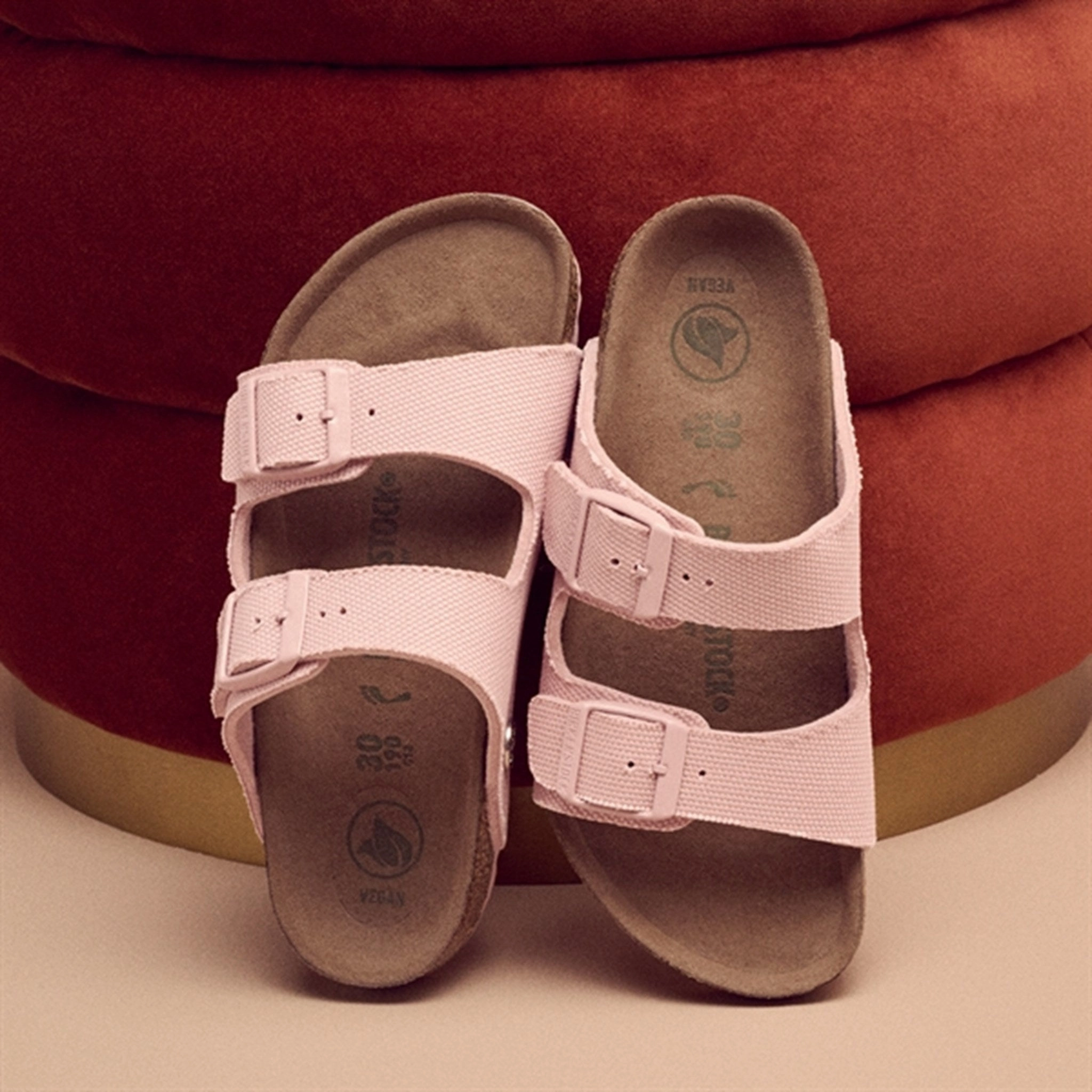 Smart Casual Core Birkenstock Arizona Kids Tex Canvas Soft Pink Sandals