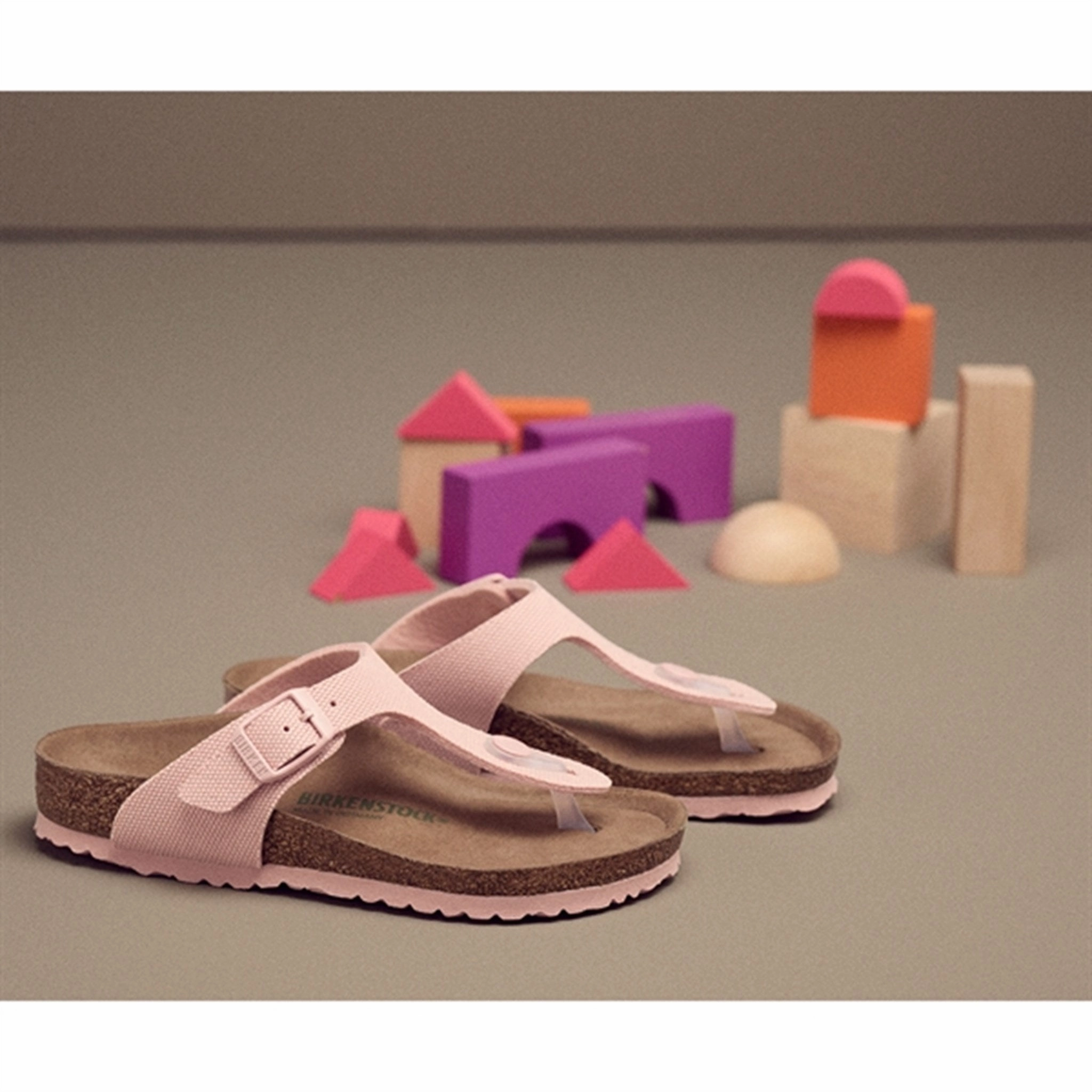 Birkenstock Gizeh Kids Tex Canvas Soft Pink Sandals Precision Style Versatile Pulse
