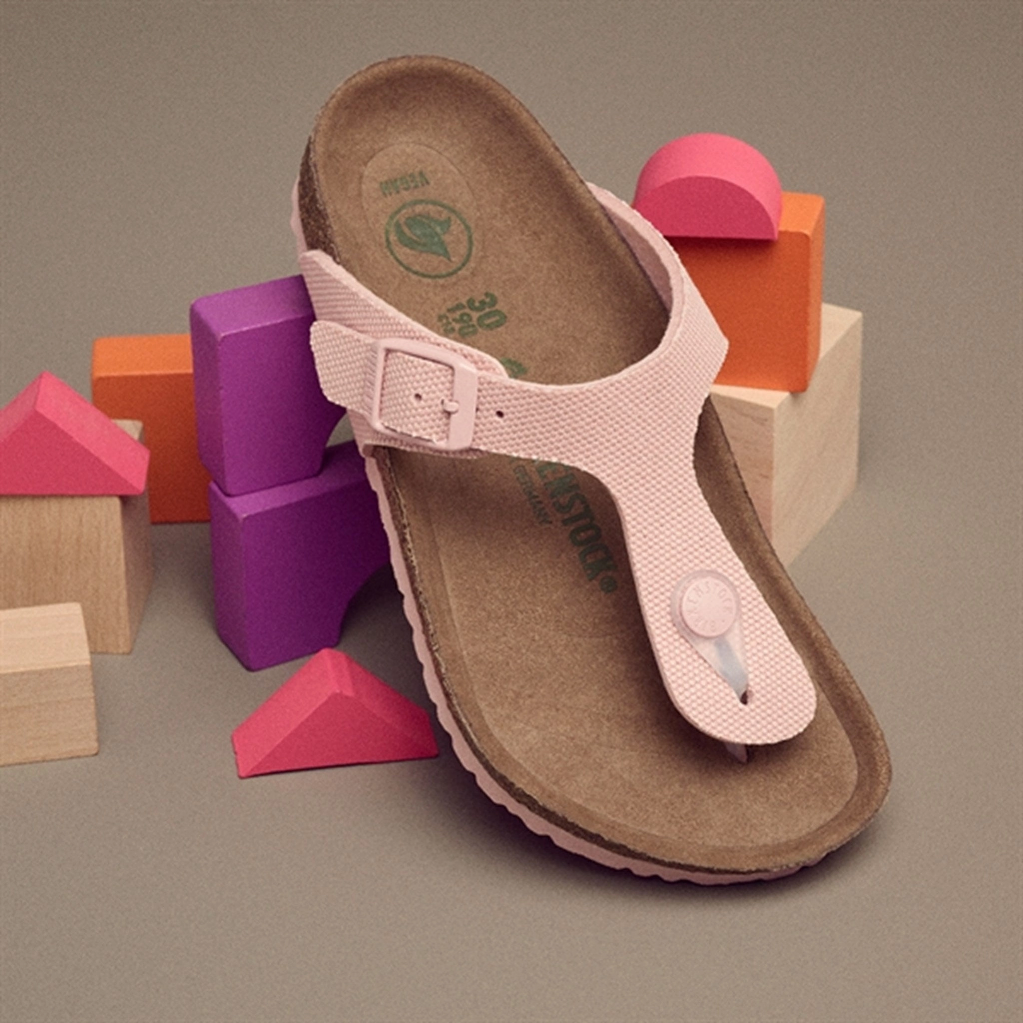 Birkenstock Gizeh Kids Tex Canvas Soft Pink Sandals Street-Ready Style To Evolve
