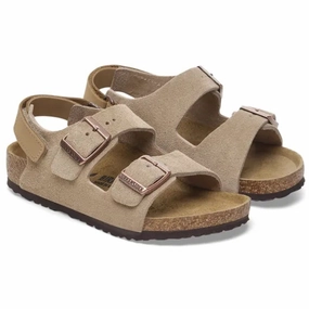 Chill-Crafted Birkenstock Milano As Kids Leve Taupe