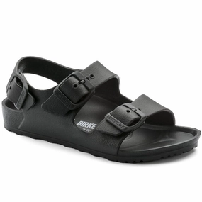 Sleek Mindset Bold In Simplicity Birkenstock Milano Eva Kids Black Sandal