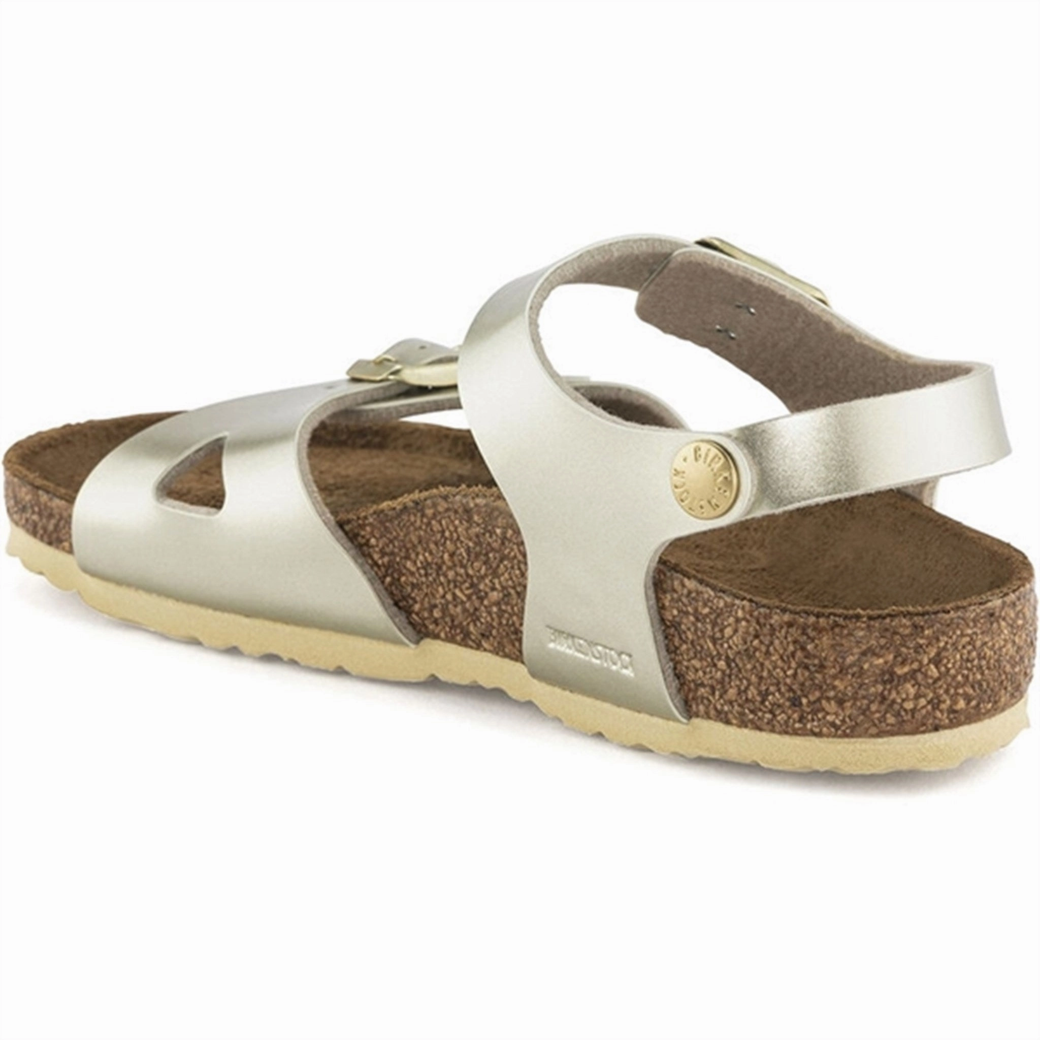 Birkenstock Rio Kids Bf Electric Metallic Gold Sandals Crafted To Move
