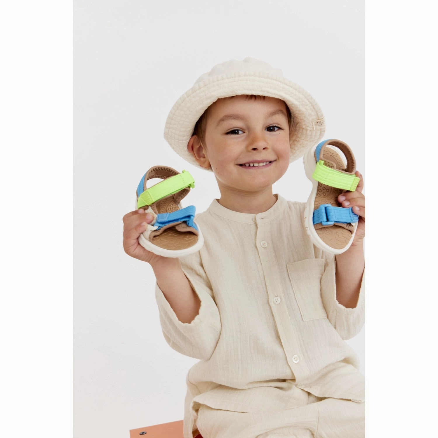 Bisgaard Bright Blue/Green Nico Sandal Journey Wear