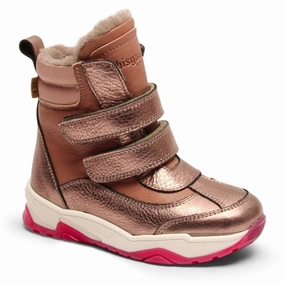 Refined Feel Form-Focused Bisgaard Dorelle Tex Boots Rose Gold Metallic
