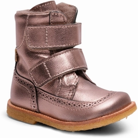 Bisgaard Elba Tex Boots Rose Gold Metallic Purpose-Built Fit Style In Sync