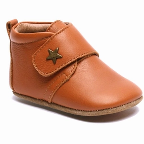 Sleek Comfortwear Bisgaard Indoor Shoes Velcro Star 12301 (Cognac)