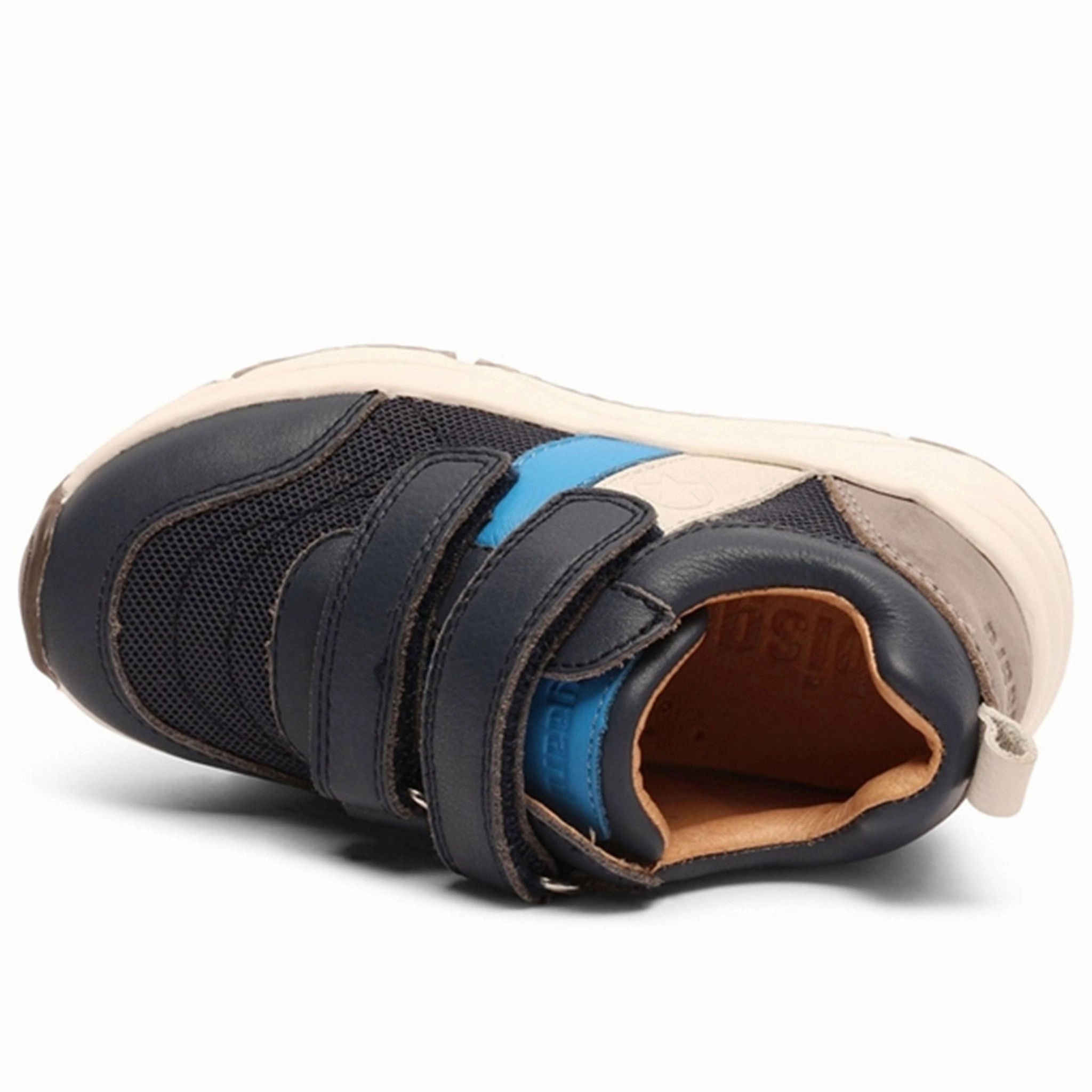 Bisgaard Matti S Velcro Shoe Navy Streamlined Fit Live With Intent