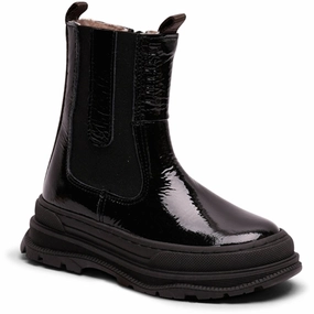 Fit To Adapt Bisgaard Mila Lamb Boots Black Patent