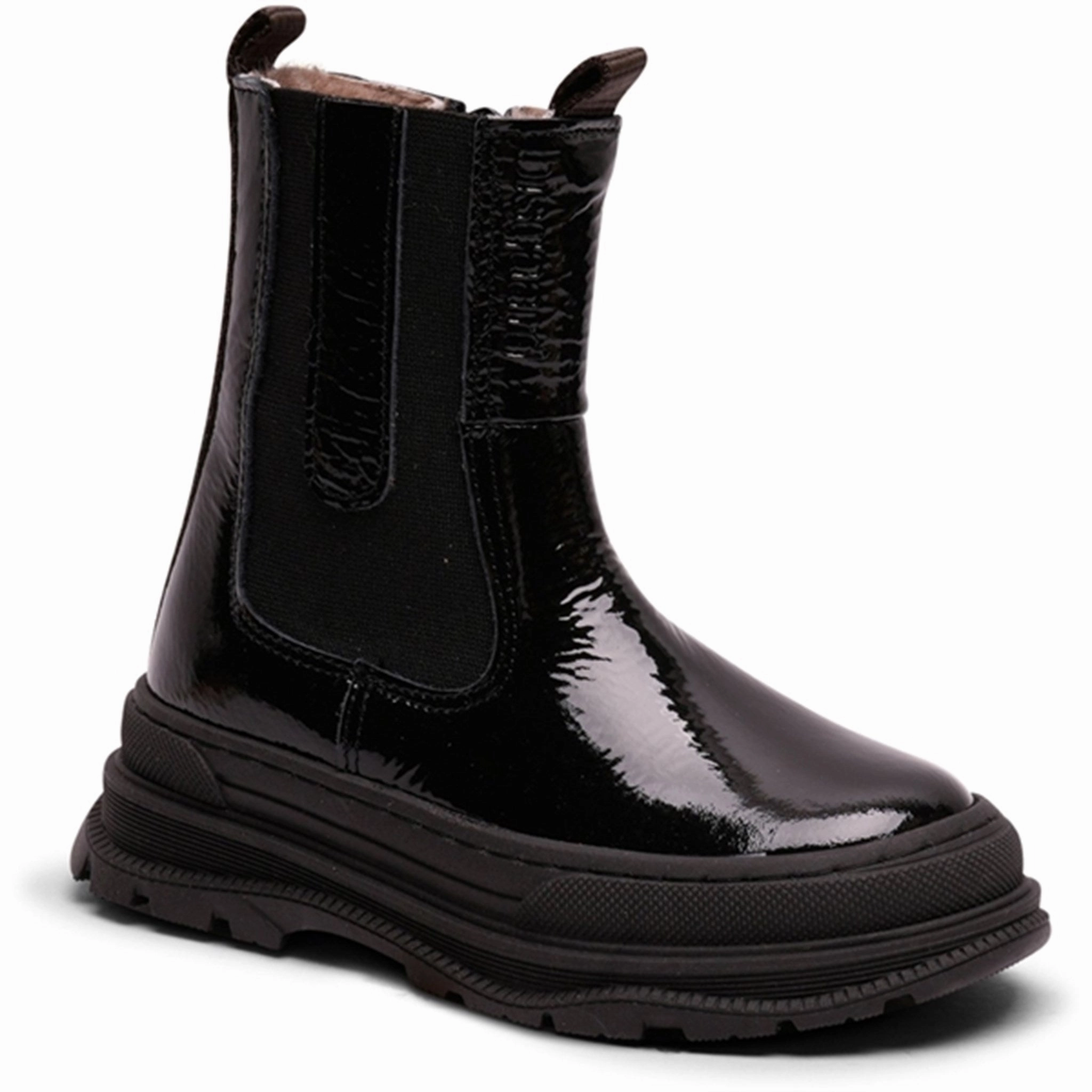 Fit To Adapt Bisgaard Mila Lamb Boots Black Patent