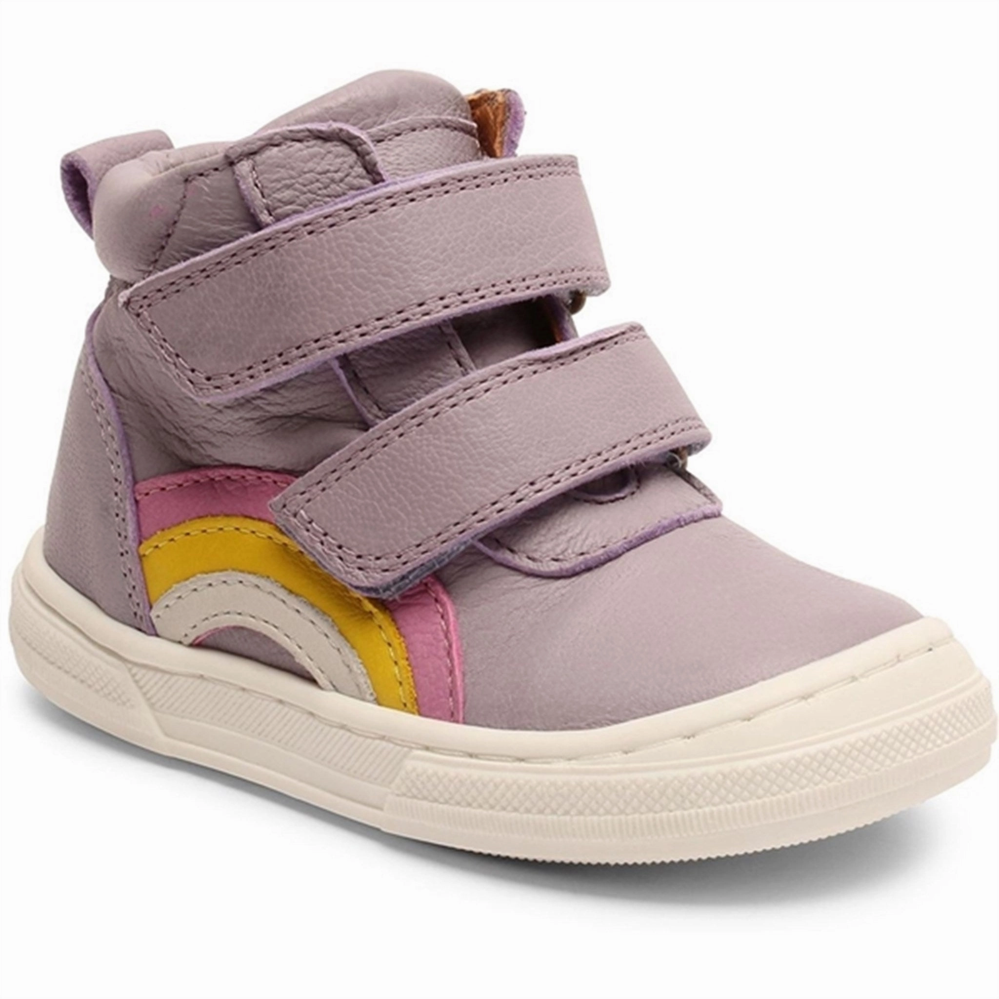 Bisgaard Rainbow Velcro Shoe Purple Cool Rhythm Clean-Forward