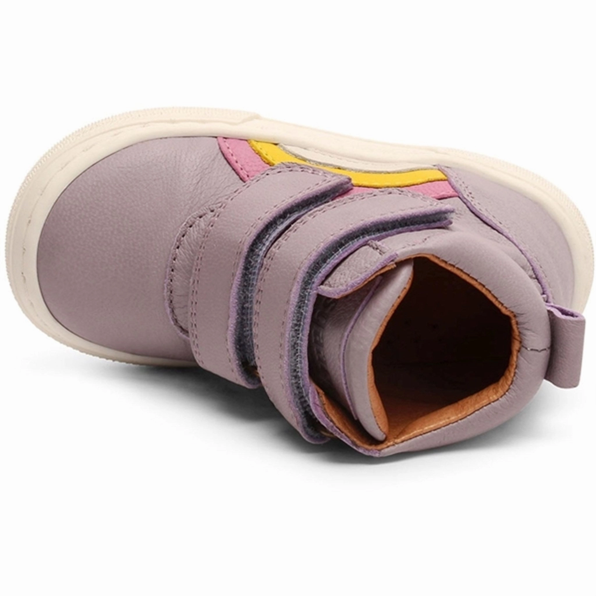 Bisgaard Rainbow Velcro Shoe Purple Pure Look Low-Profile Style