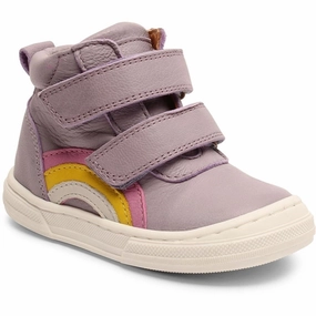 Bisgaard Rainbow Velcro Shoe Purple Cool Rhythm Clean-Forward