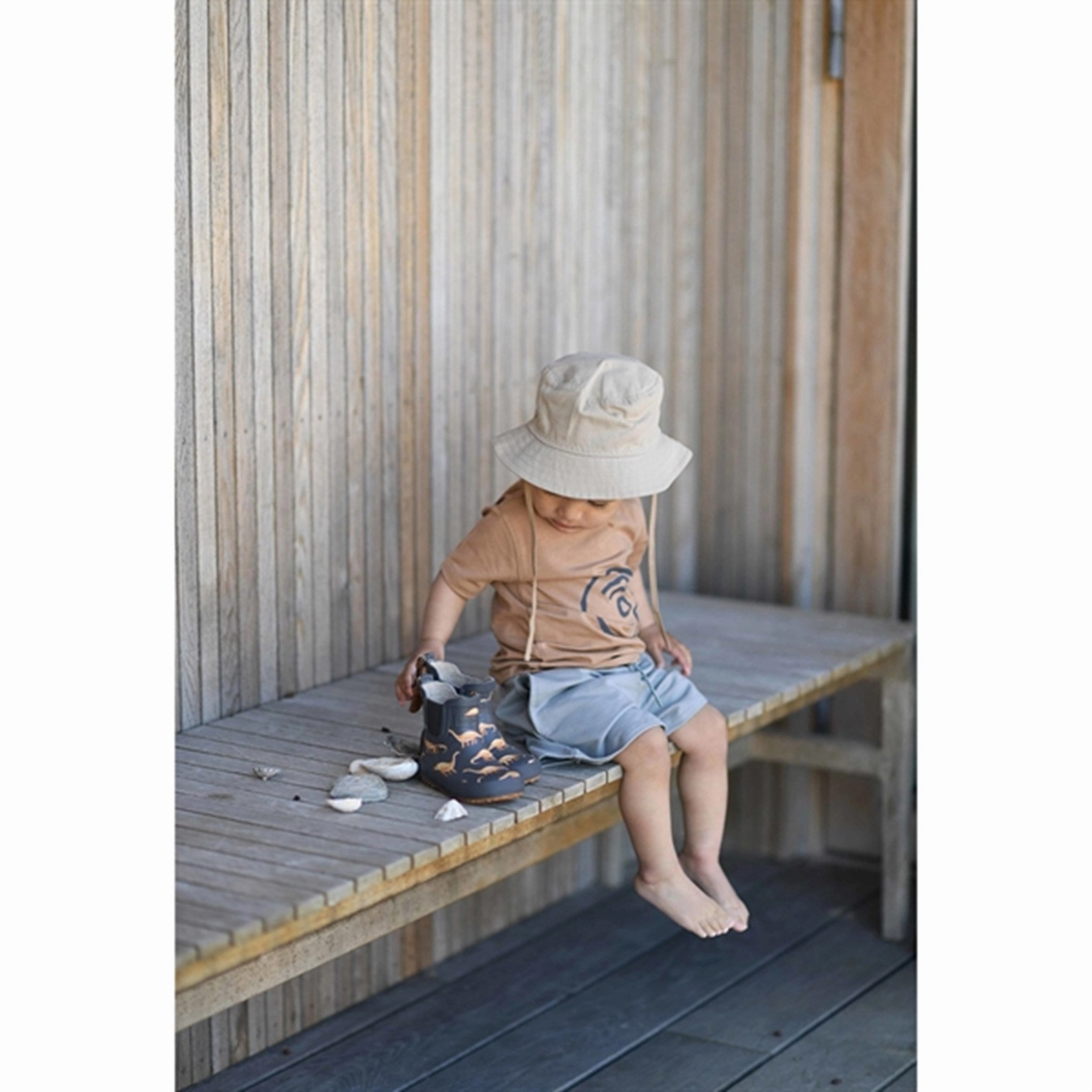 Bisgaard Rubber Boots Baby Camel Dinos Light-Living Minimal Focus