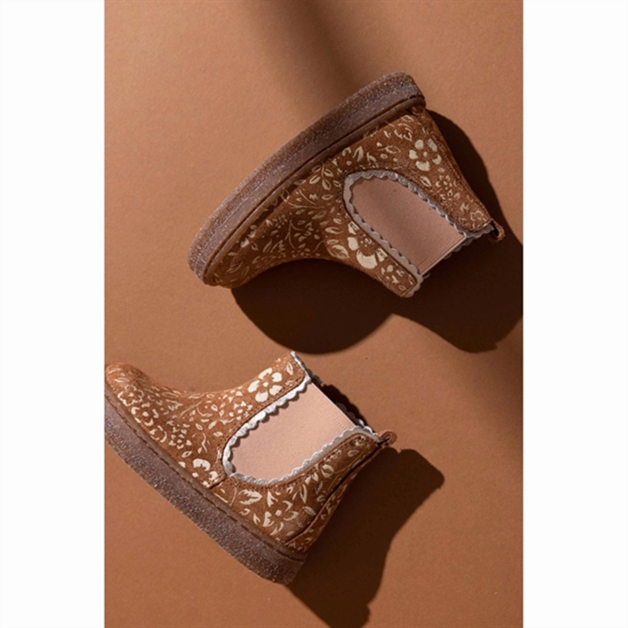 Bisgaard Siggi Lamb Starter Shoes Brandy Flowers Comfort-Focused