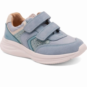 Bisgaard Sky Glitter Yuki Glitter Velcro Shoe Everyday Comfort City-Ready Wear
