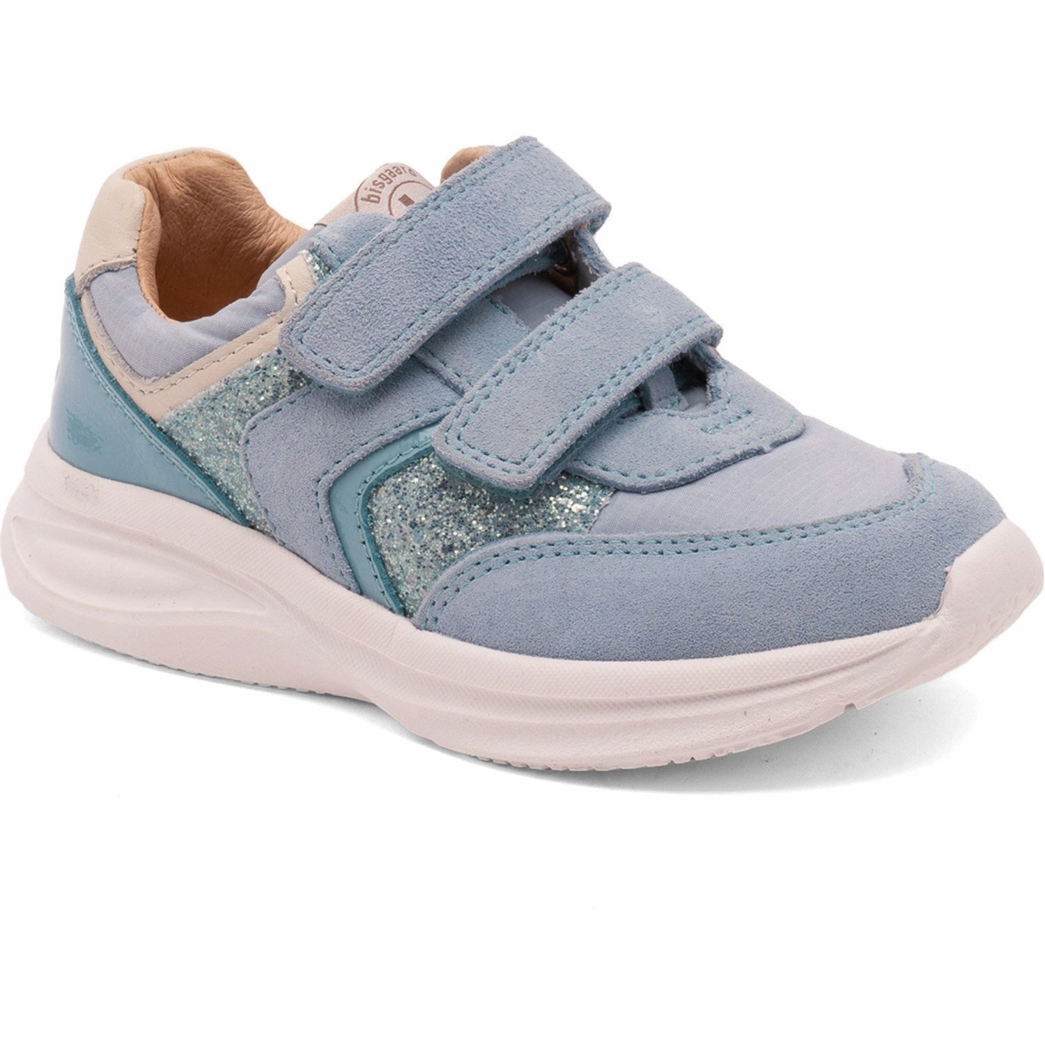 Bisgaard Sky Glitter Yuki Glitter Velcro Shoe Everyday Comfort City-Ready Wear