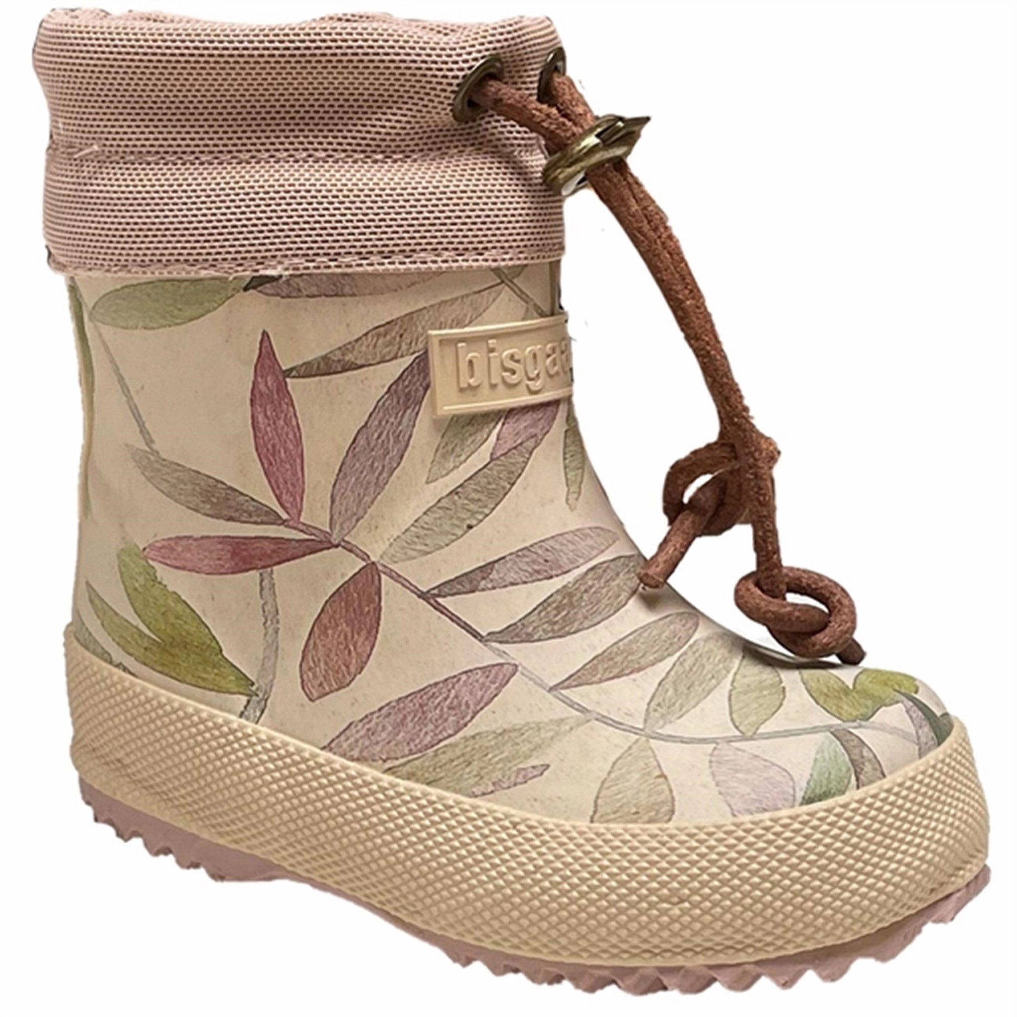 Effortless Gear Bisgaard Winter Thermo Rubber Boots Beige Leaves