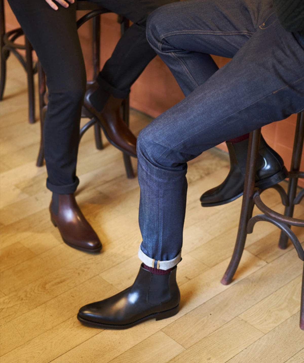 Black Chelsea Boots Motion-Driven Wear