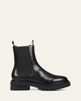 Made To Flex Bloom Flat Ankle Boots Black Leather