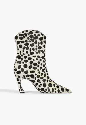 Low-Key Bold Maryann Curve Calf Hair Bootie