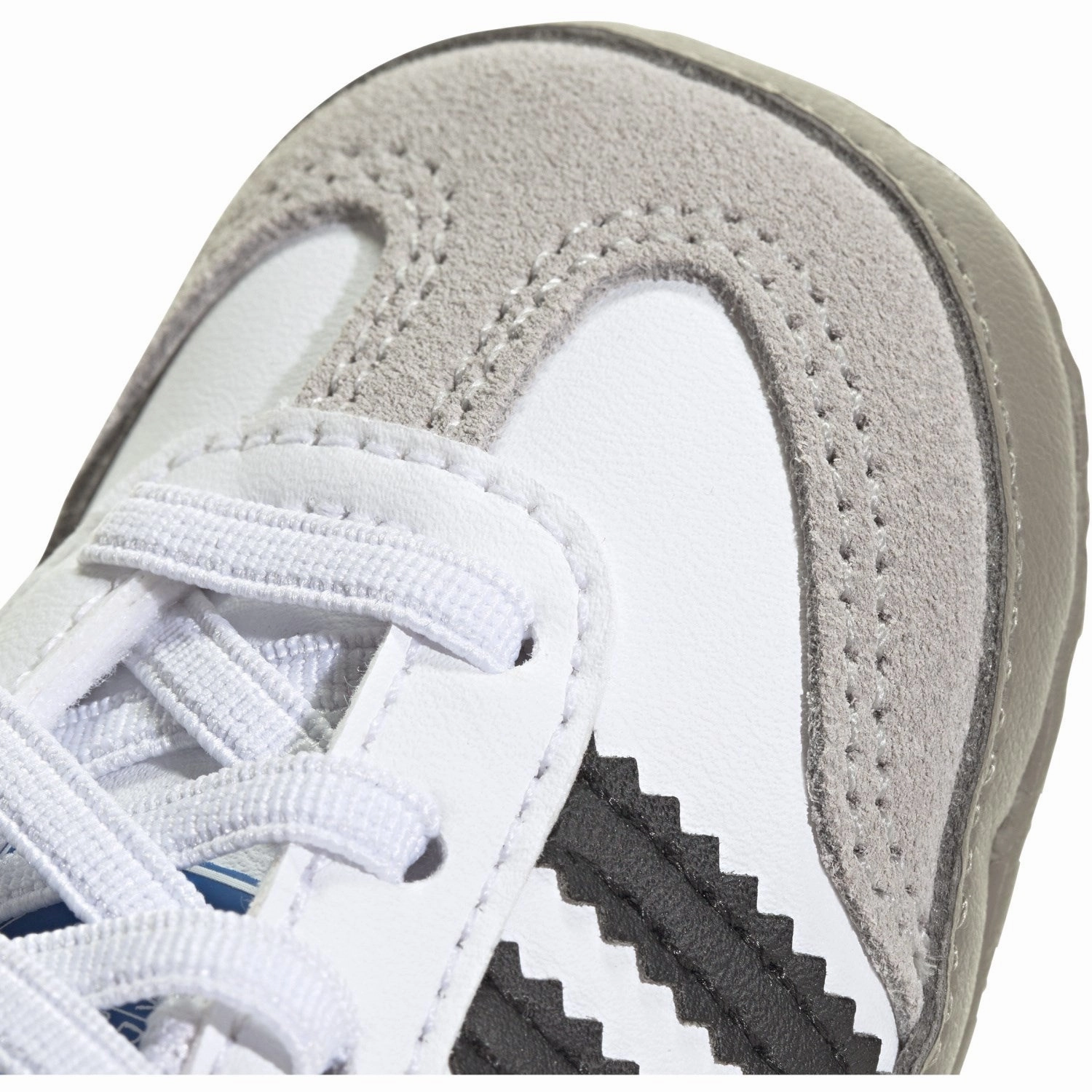 The Feel Factor Adidas Originals Ftwr White/Core Black/Clear Granite Samba Crib Sneakers