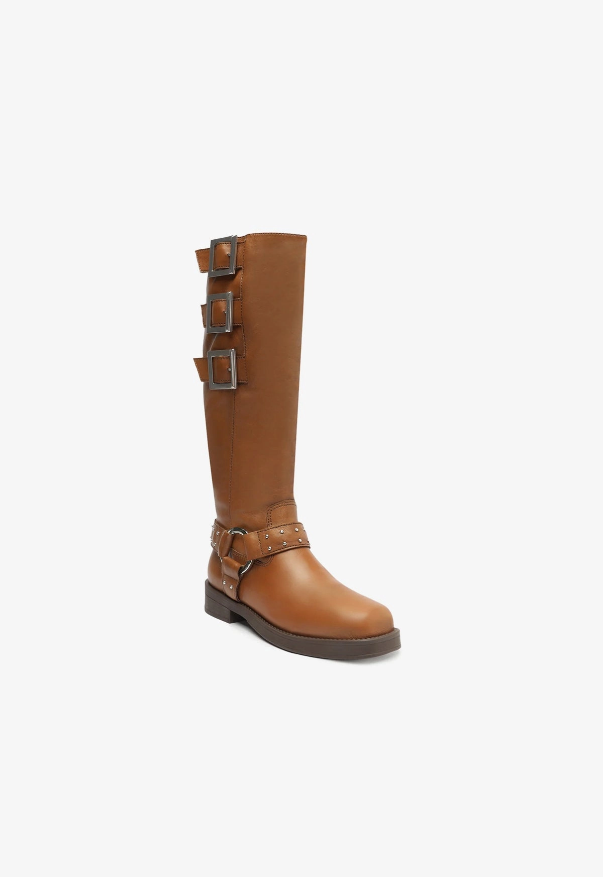 Understated Utility Luccia Buckle Graxo Leather Boot