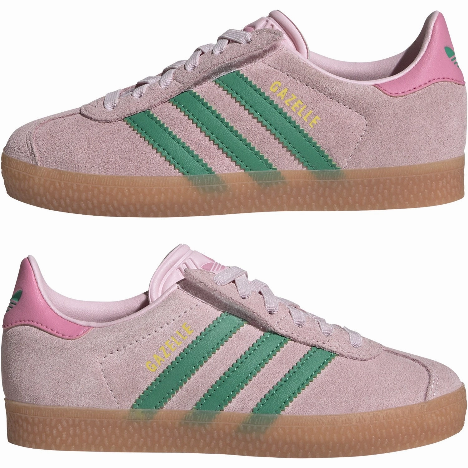 Adidas Originals Clear Pink/Court Green/Bliss Pink Gazelle Cf El C Sneakers Fit To Adapt Forward Pulse