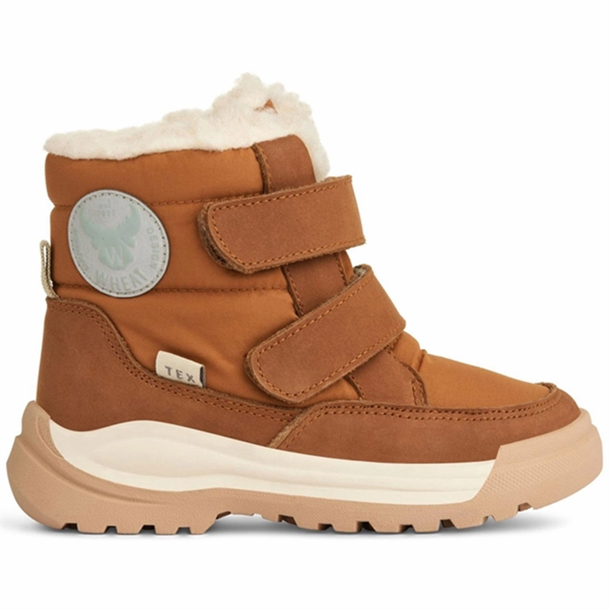 Lightweight Living Wheat Winter Boots Millas Double Velcro Tex Cognac