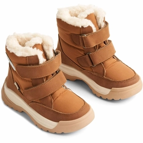 Precision Lifestyle Everyday Fresh Wheat Winter Boots Millas Double Velcro Tex Cognac