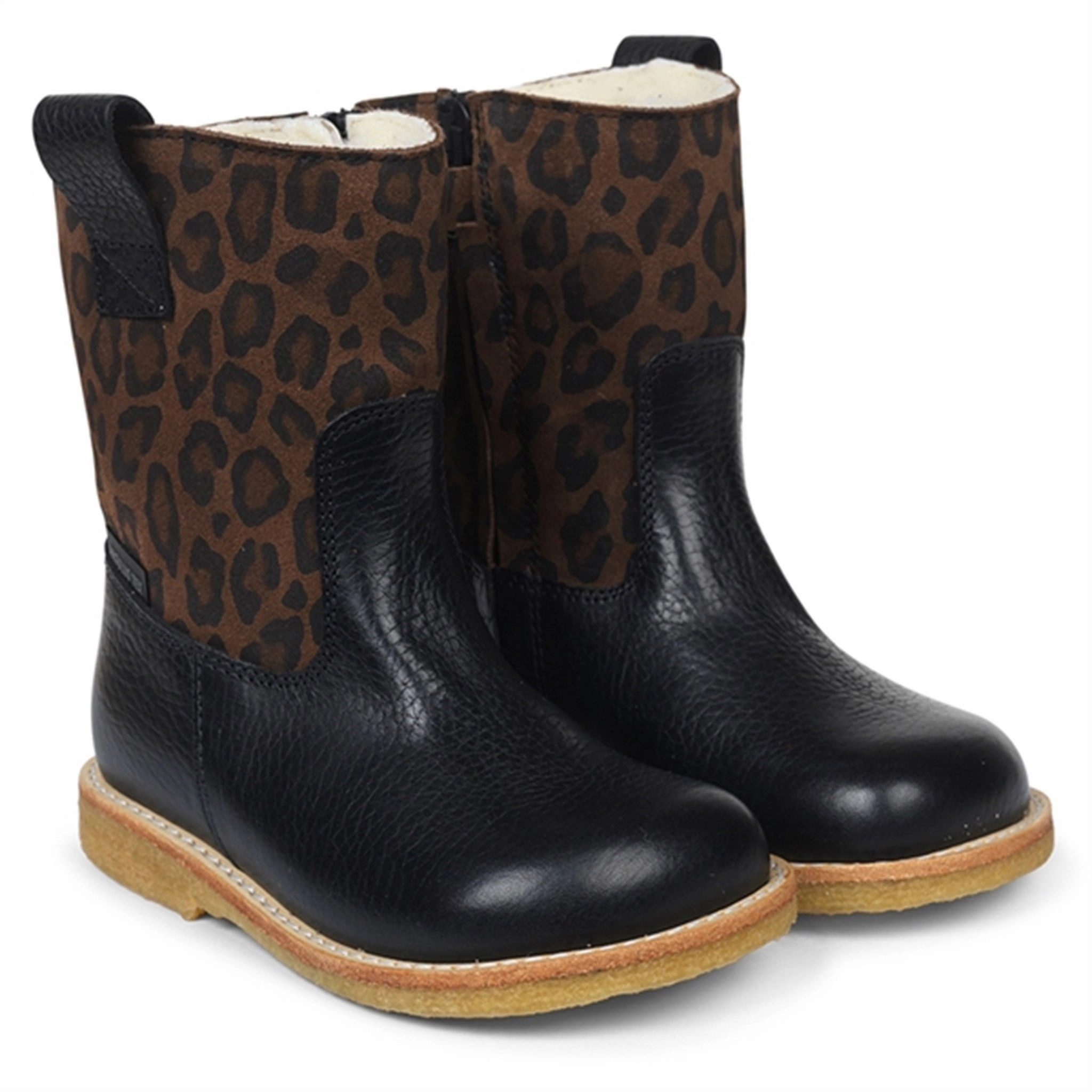Angulus Tex-Boots W. Zipper Black/Brown Leo Future Classic Seamless Lifestyle