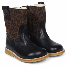 Angulus Tex-Boots W. Zipper Black/Brown Leo Future Classic Seamless Lifestyle