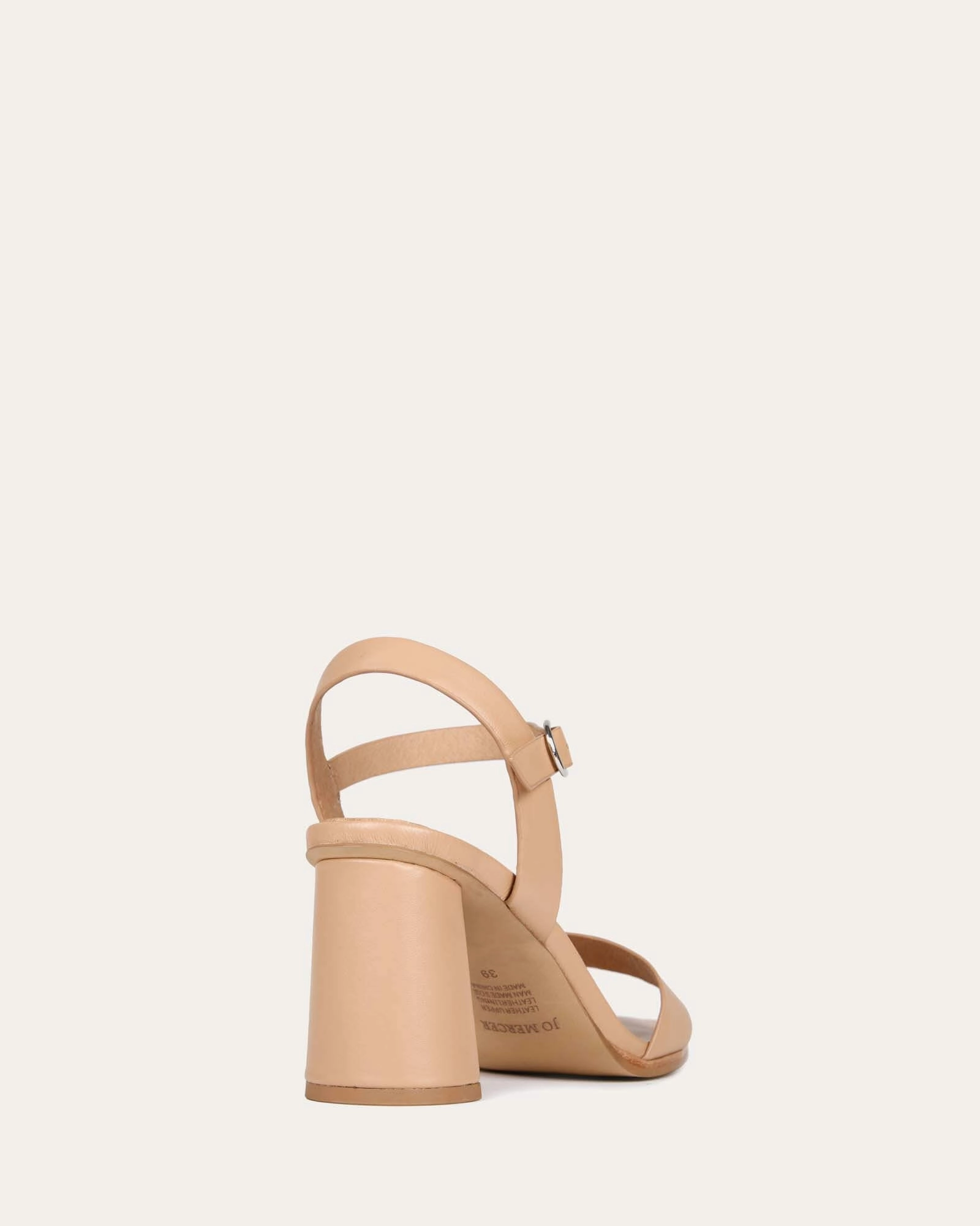 Calais High Heel Sandals Beige Leather Flexible Everyday Soft-Fit System
