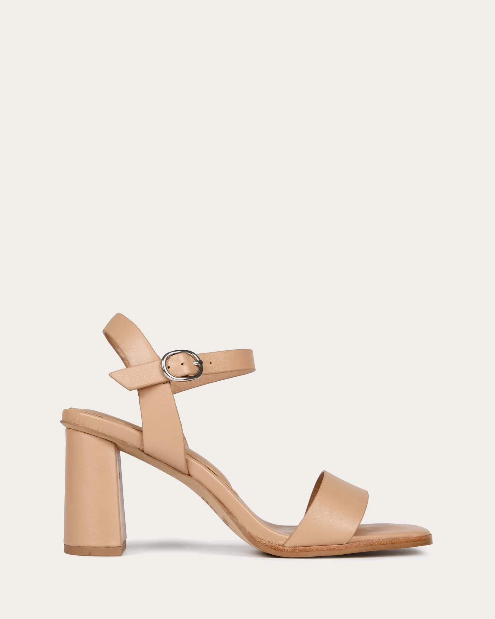 Modular Wear Streamlined Life Calais High Heel Sandals Beige Leather
