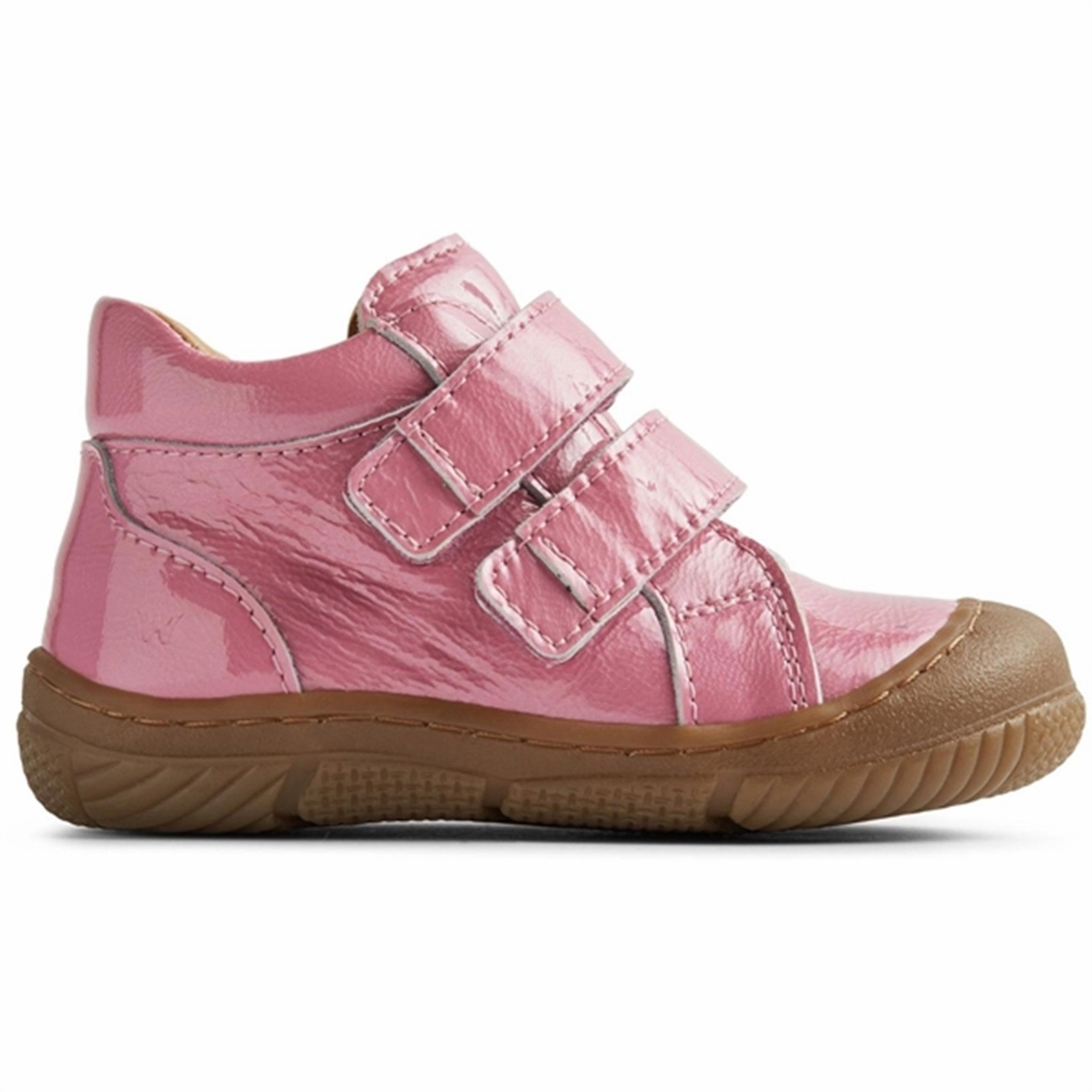 Wheat Shoe Double Velcro Ivalo Patent Pink Modern Build