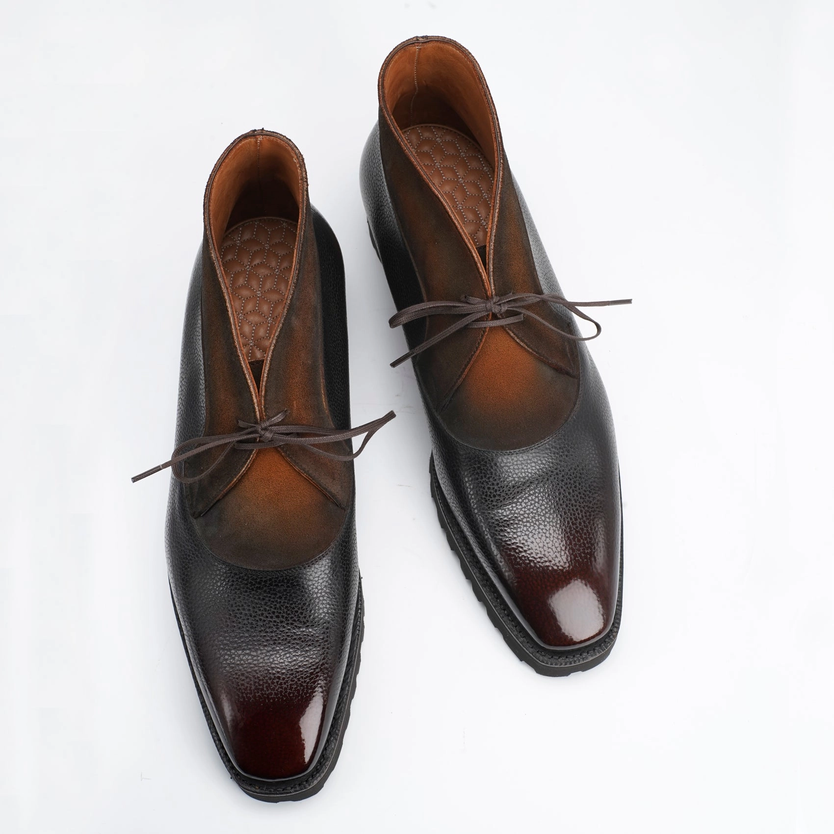 Boulevardier Chukka Boot - Ebony & Cognac Expressive Minimal