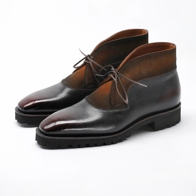 Boulevardier Chukka Boot - Ebony & Cognac Form And Motion Clean Energy