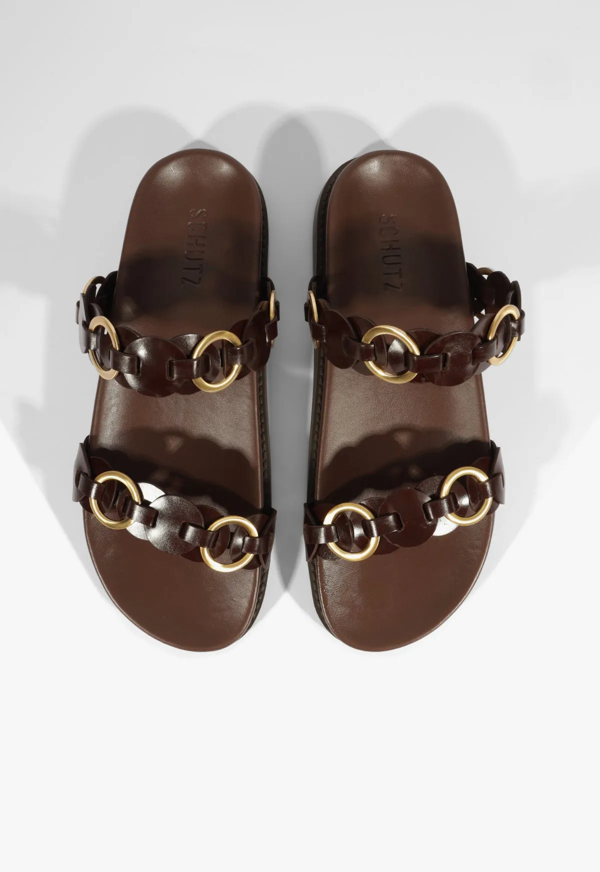 Journey Wear Selina Brown Leather Sporty Sandal