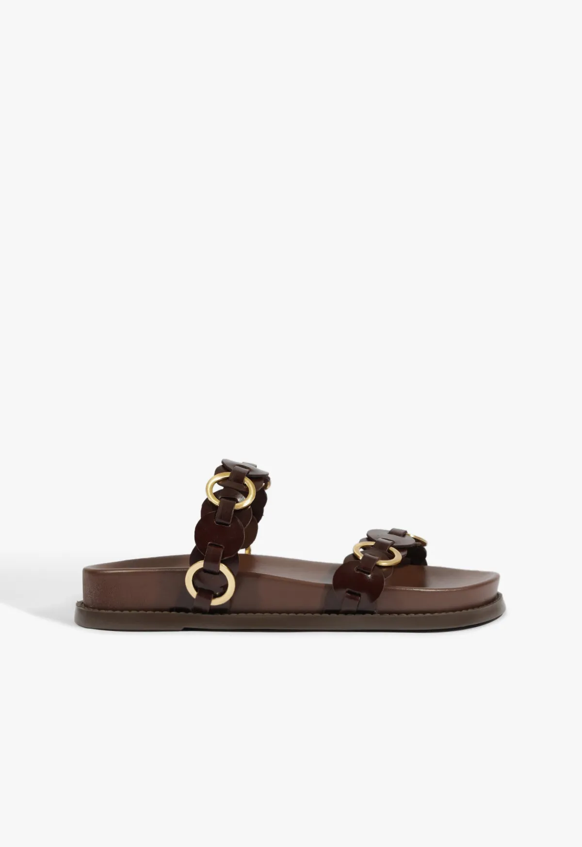 Anytime Movement Elevate Your Day Selina Brown Leather Sporty Sandal