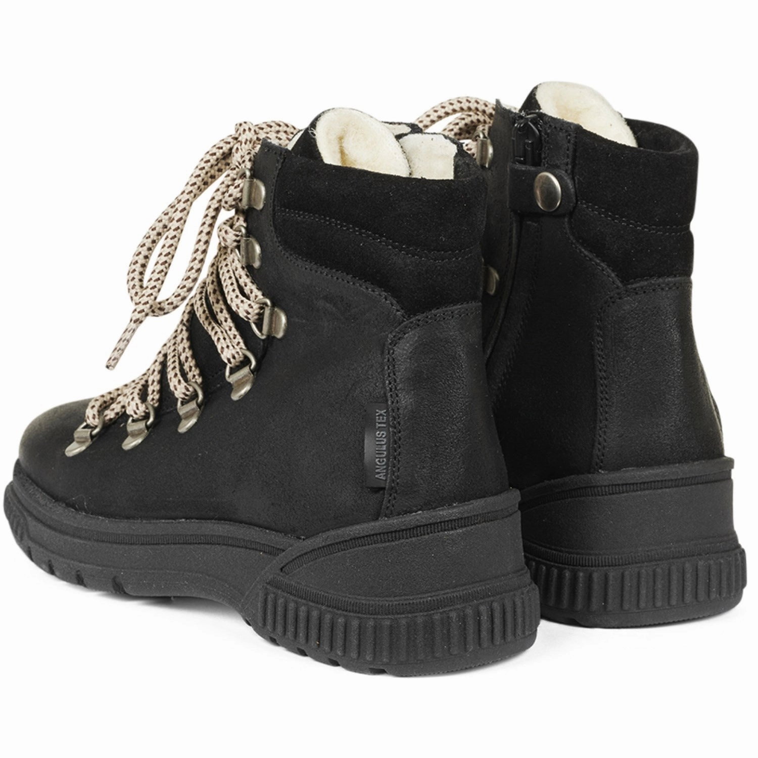 Angulus Black Tex Lace-Up Boot With Wool Lining Dynamic Layerwear Conscious Layers