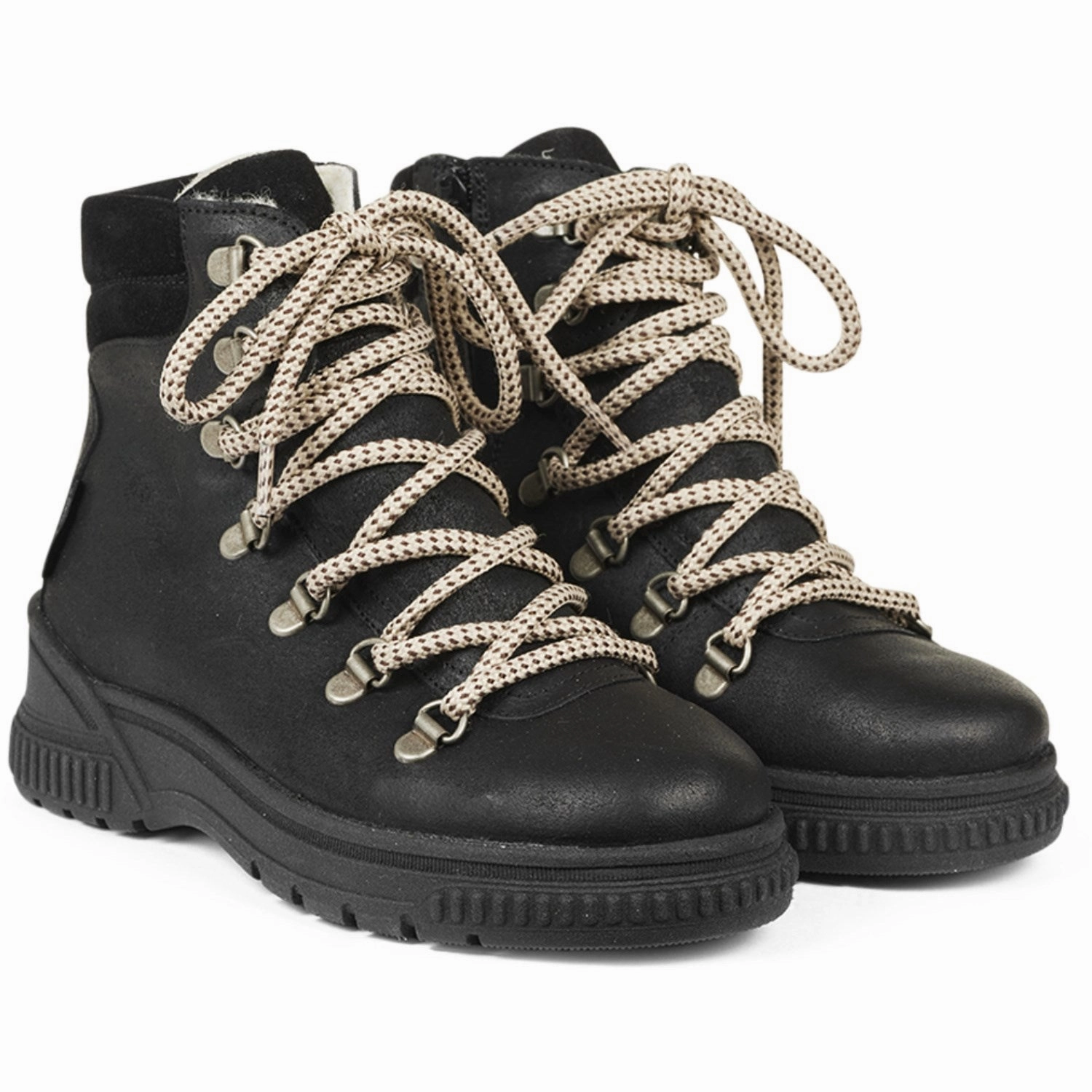 Angulus Black Tex Lace-Up Boot With Wool Lining Designed For Pace