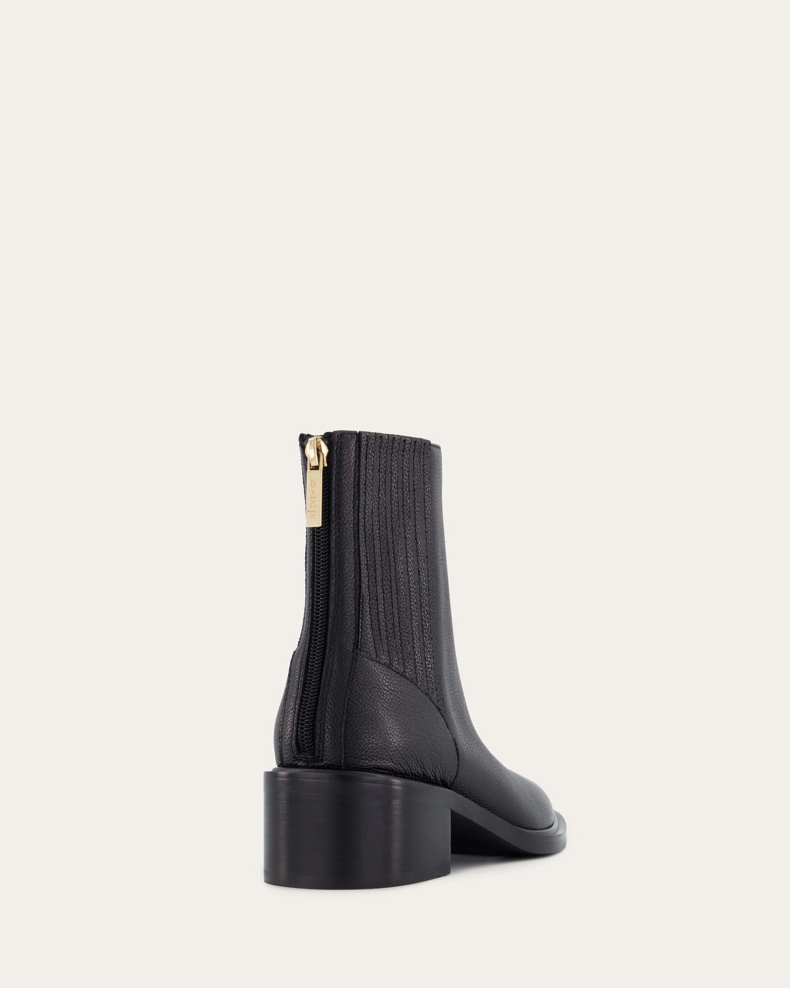 Mason Flat Ankle Boots Black Leather Minimal Mode