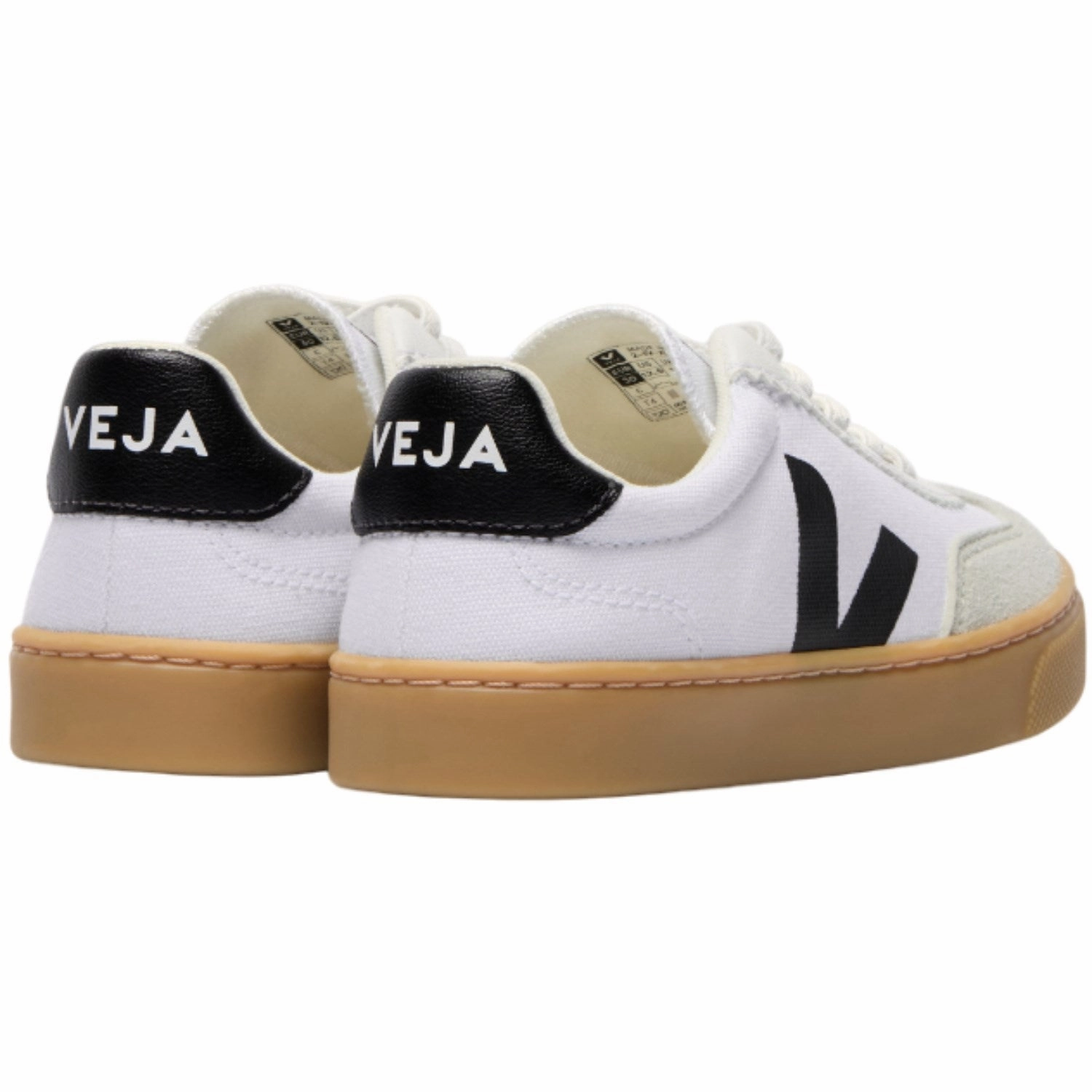 Versatile Drop Veja White Black Small Volley Sneakers