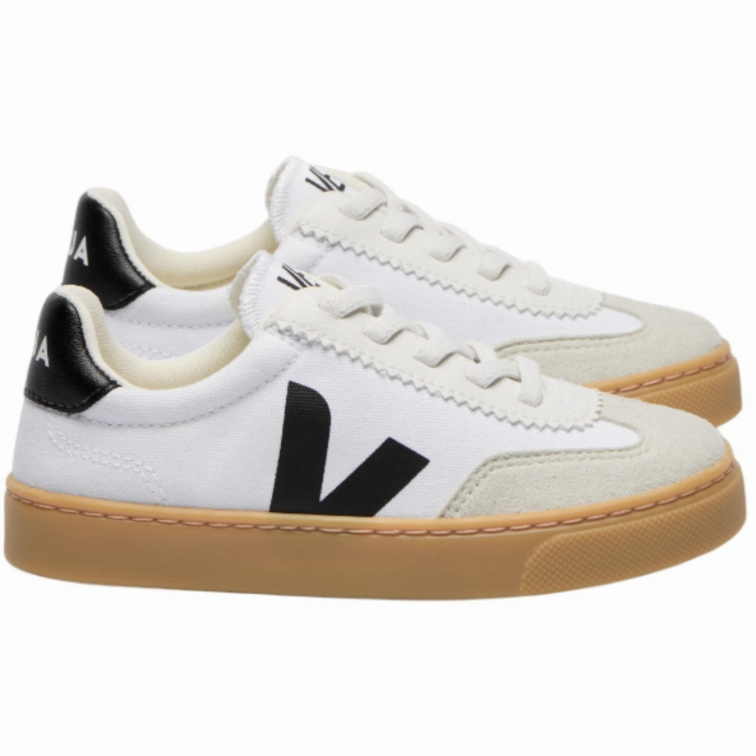 Veja White Black Small Volley Sneakers Motion Elements
