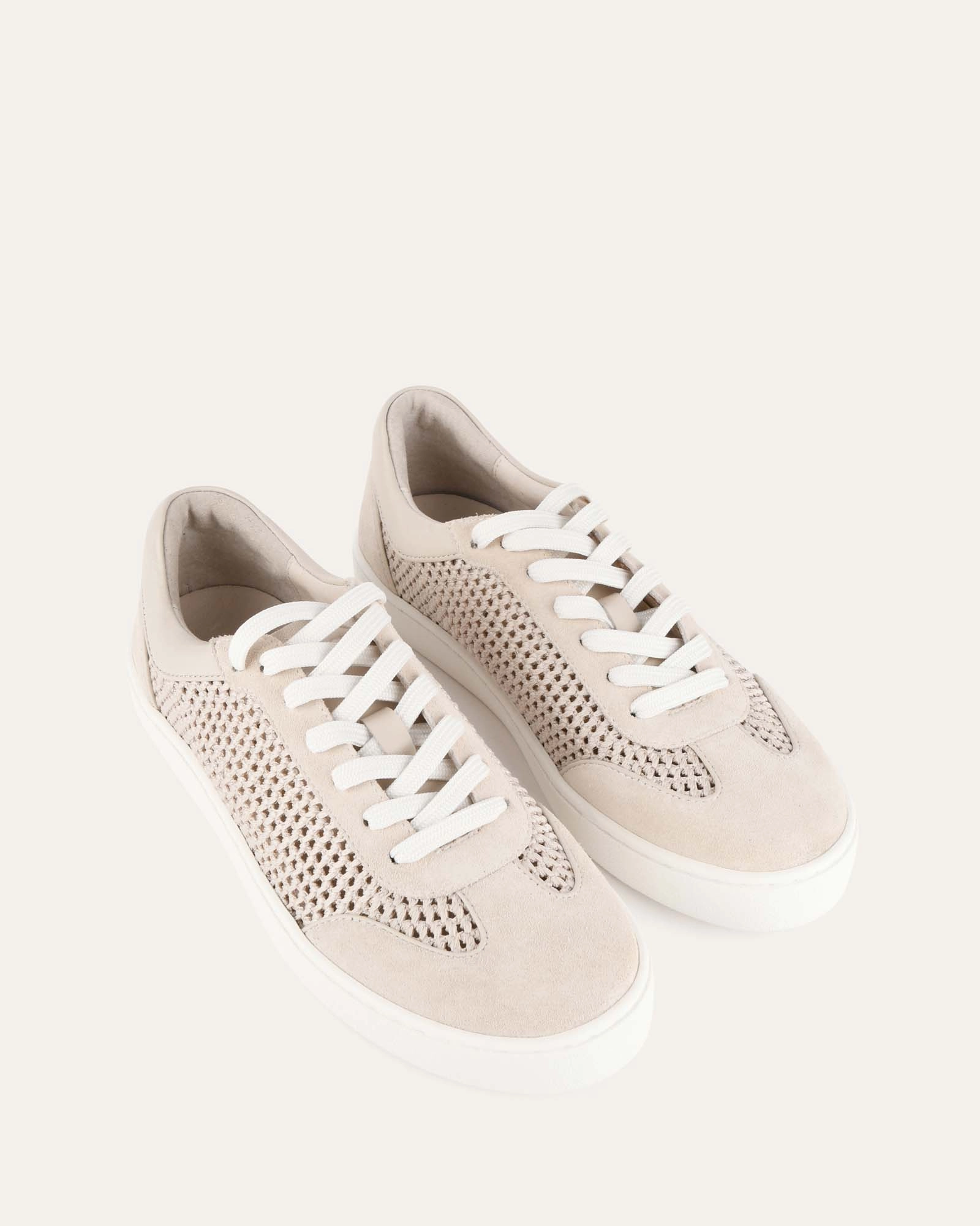 Britt Sneakers Bone Crochet Minimalist Edge