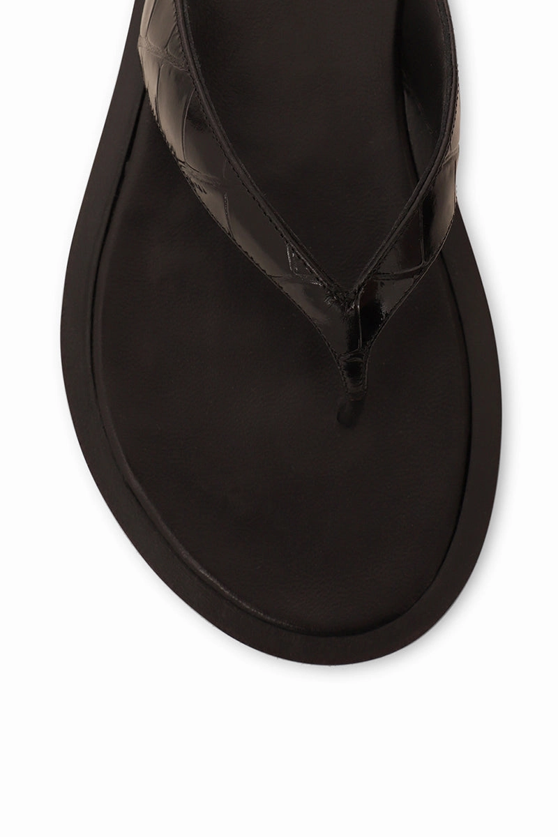 Brooklyn Thong Sandals In Carbone Urban Optimized